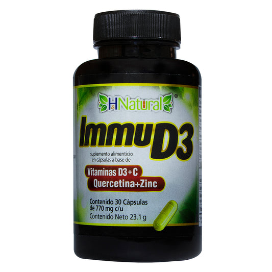 IMMUD3 Vitamina D3+C, Quercetina +Zinc 30 Cápsulas